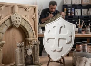 Croix cathare pour intégration dans un décor afin de signer un chantier ou pour un client de Région occitane