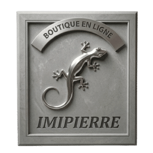 Simplification du logo façon gris et argent afin de l'intégrer aux décors de la boutique pour qu'il ne prenne pas le pas sur l'image présentée