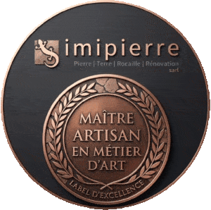 Logo imipierre avec médaillon de maître artisan en metier d'art avec charte graphique 2026