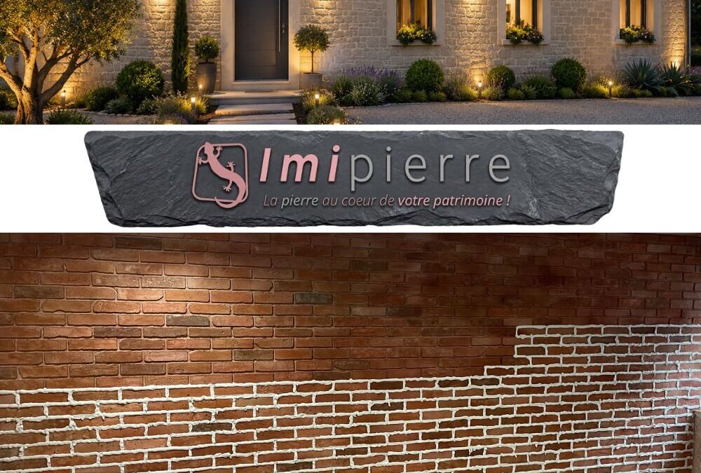 Exemples de décors sculpté selon technique de l'enduit pierre avec une façade, de la brique par imipierre