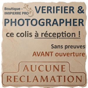 Consignes très importantes pour la réception des colis envoyés depuis la boutique en ligne IMIPIERRE PRO afin de pouvoir déposer une réclamation