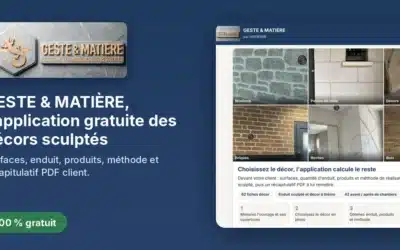 GESTE & MATIÈRE : l’application gratuite des décors sculptés pour les artisans